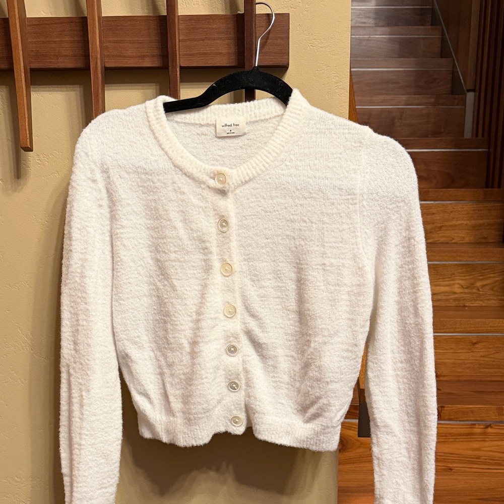 Wilfred Cream Button-Up Cardigan